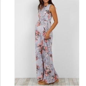 PinkBlush Floral Maxi Maternity Dress Sz L